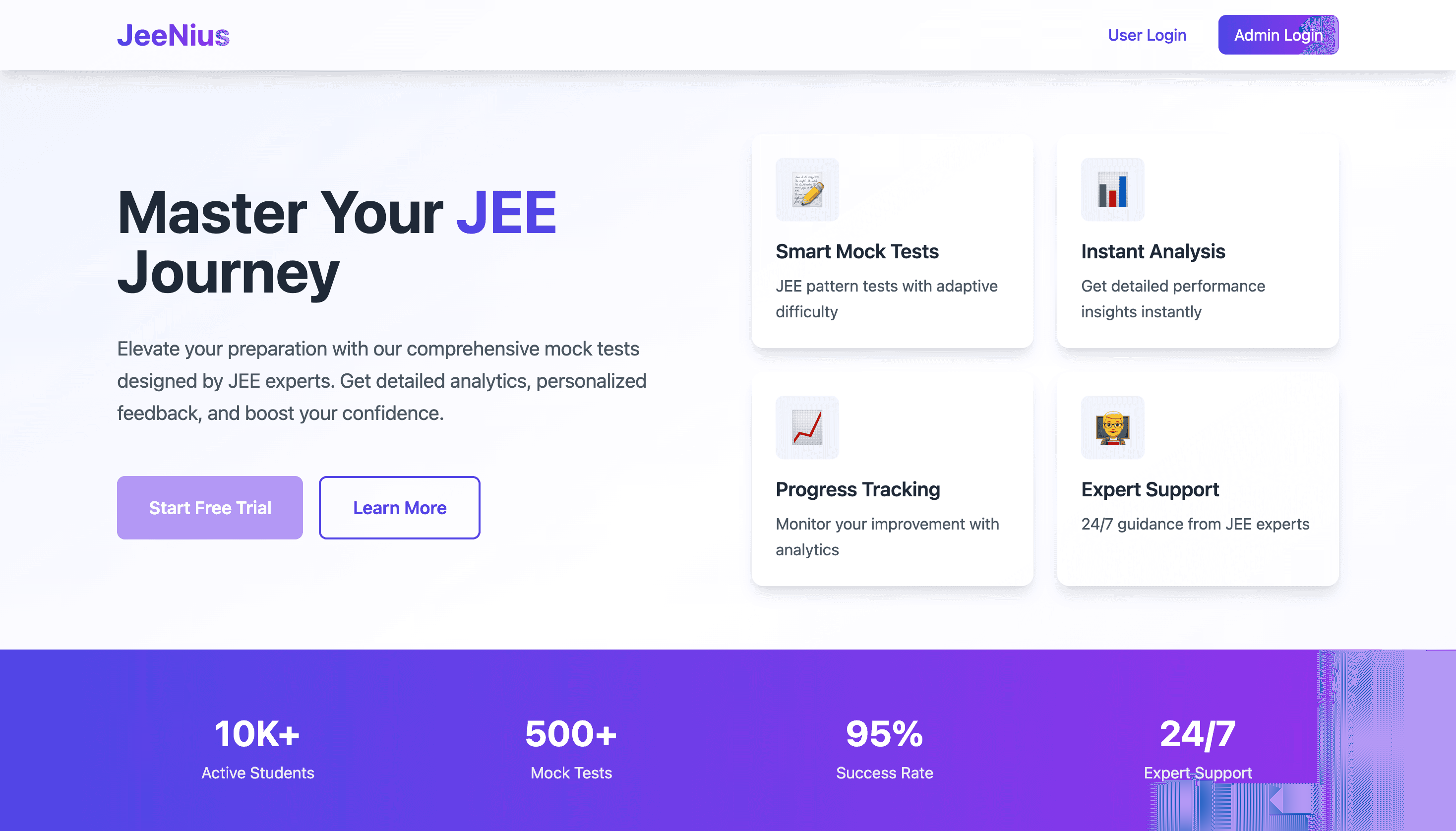 Image of project JEE Mock Test Platform